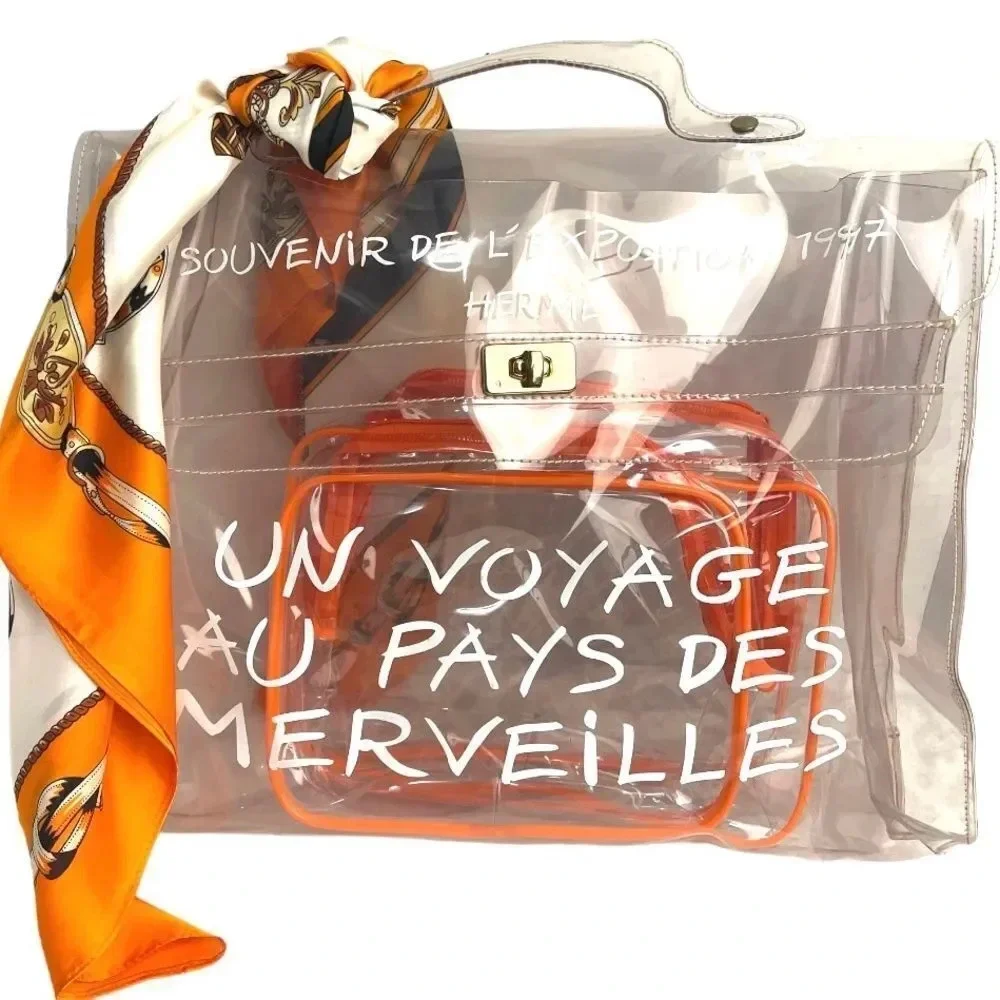 HERMES Vinyl Kelly Exhibition Tote Bag - Picture 12 of 13